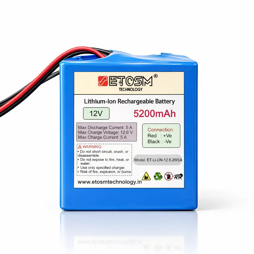 12V 5200mAh Li-ion Battery Pack