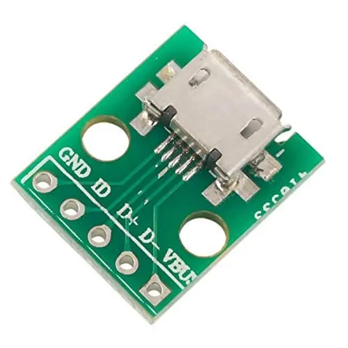 [SM009] Micro USB B Type Breakout Board Module – 5-Pin DIP Adapter
